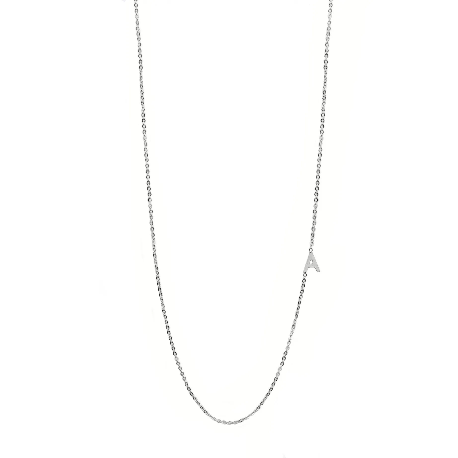 14K Gold Asymmetrical Initial Necklace