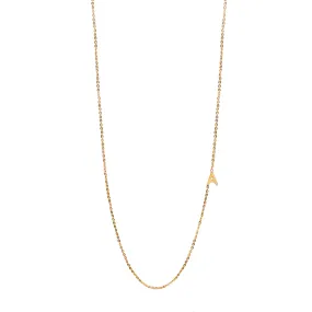 14K Gold Asymmetrical Initial Necklace
