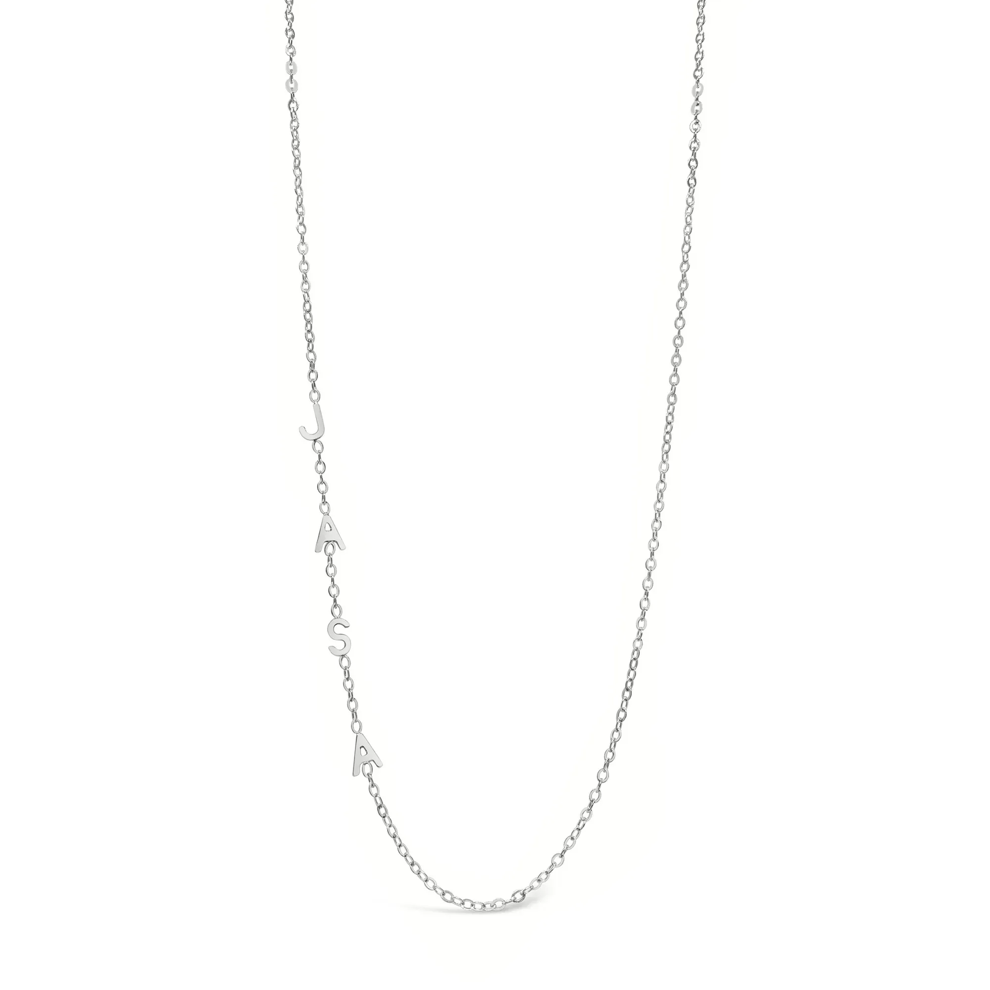 14K Gold Asymmetrical Initial Necklace