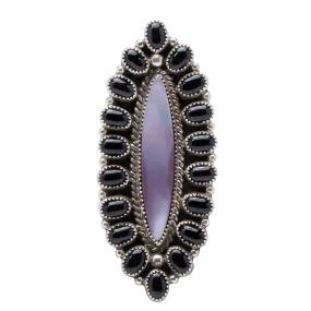 Abalone Shell & Black Onyx Cluster Ring | Geraldine James
