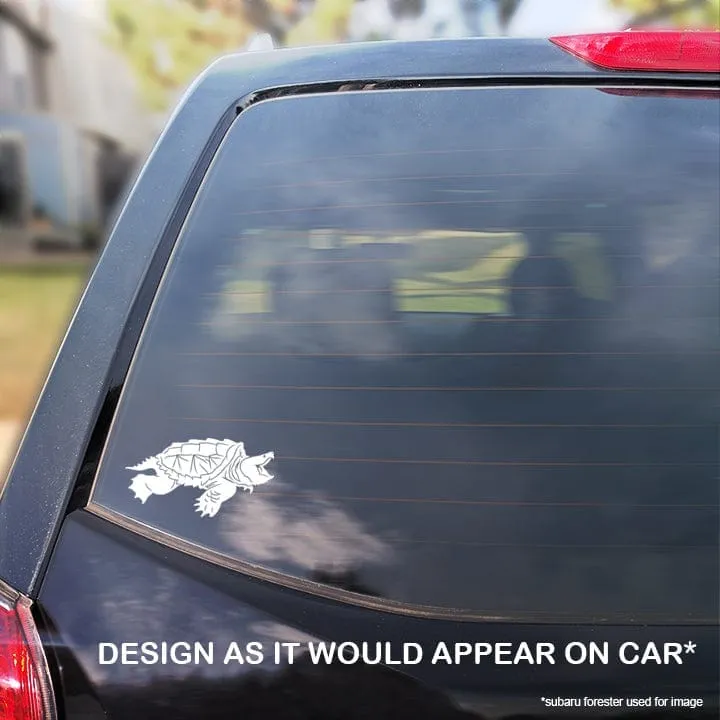Alligator Snapping Turtle Decal, Waterproof Vinyl Decal, Cute Reptile Gift