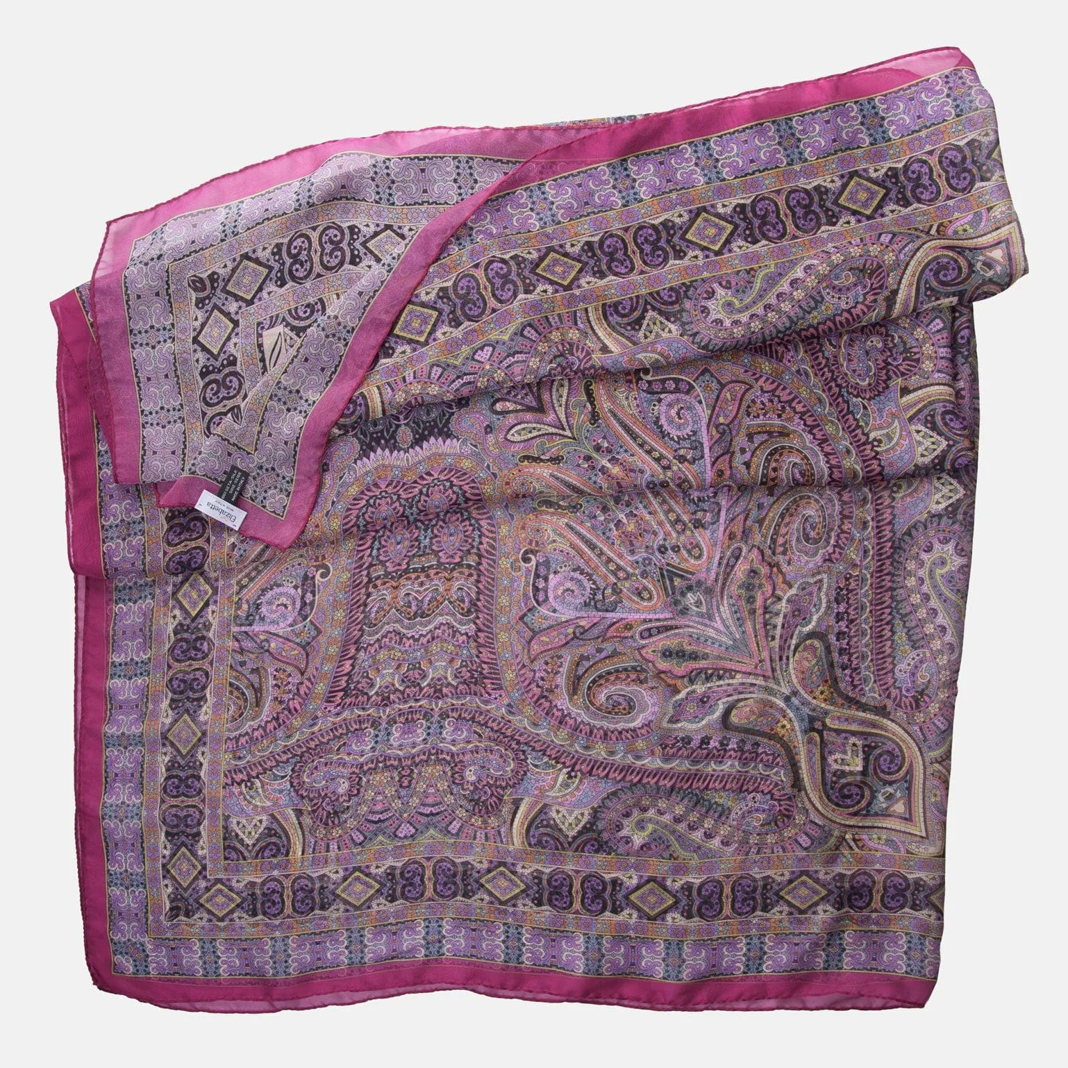 Ambra - Large Silk Scarf - Raspberry