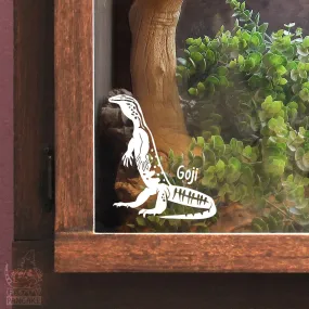 Argus Monitor Decal, Waterproof Vinyl Decal, Cute Reptile Gift