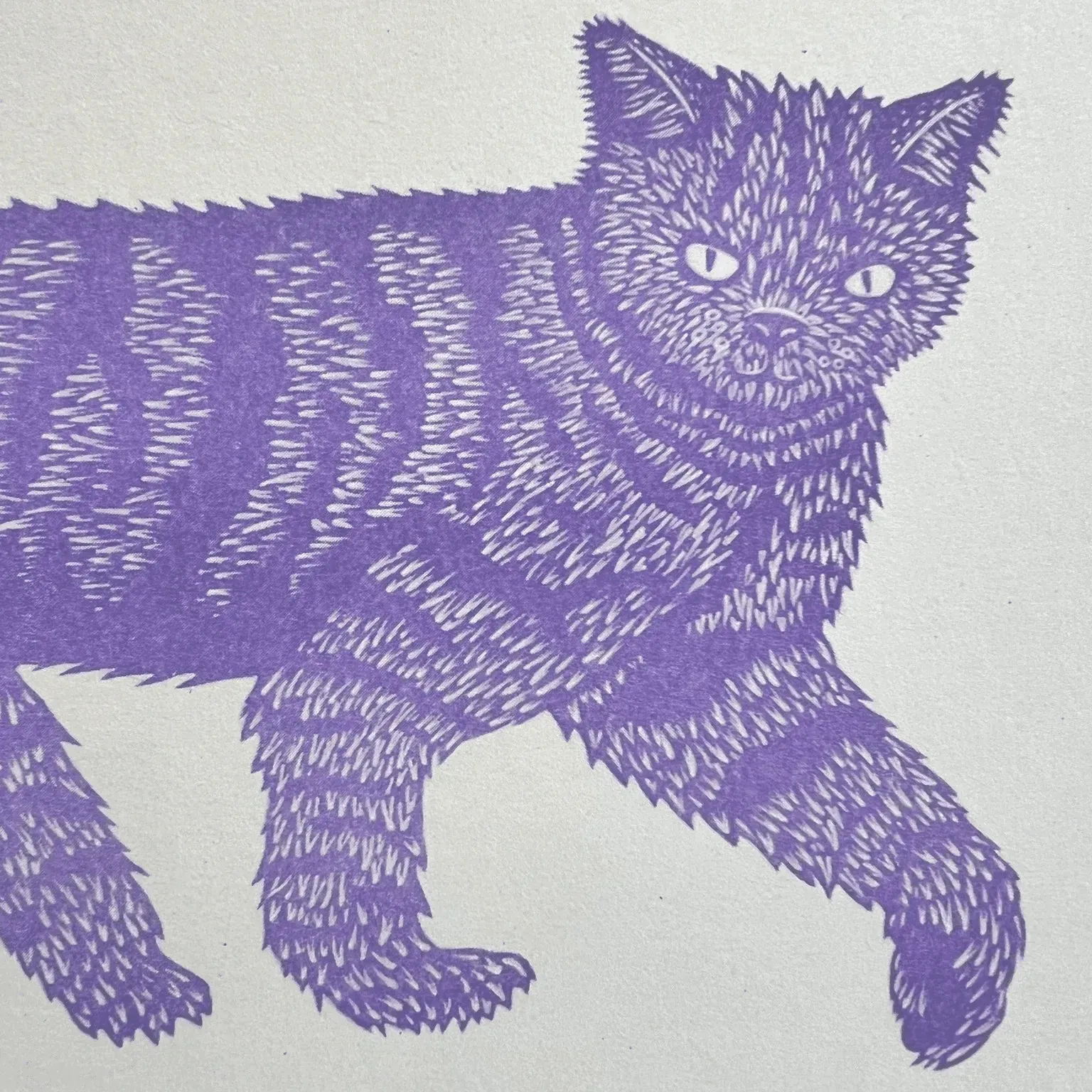 Ass Purr Usual Riso: Artistic Cat Print
