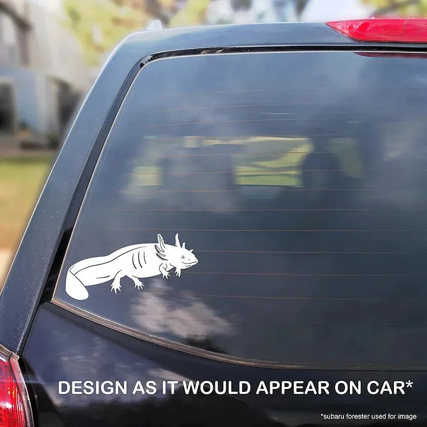 Axolotl Vinyl Decal, Waterproof Vinyl Decal, Cute Amphibian Gift