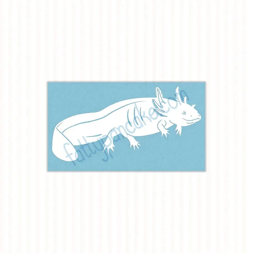 Axolotl Vinyl Decal, Waterproof Vinyl Decal, Cute Amphibian Gift