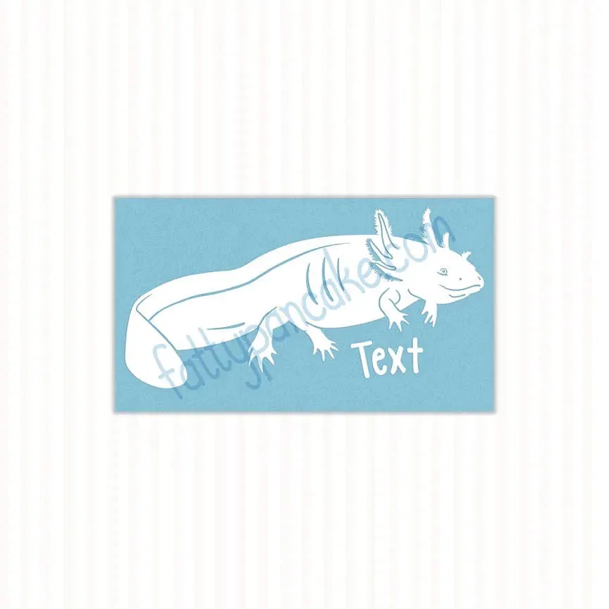 Axolotl Vinyl Decal, Waterproof Vinyl Decal, Cute Amphibian Gift
