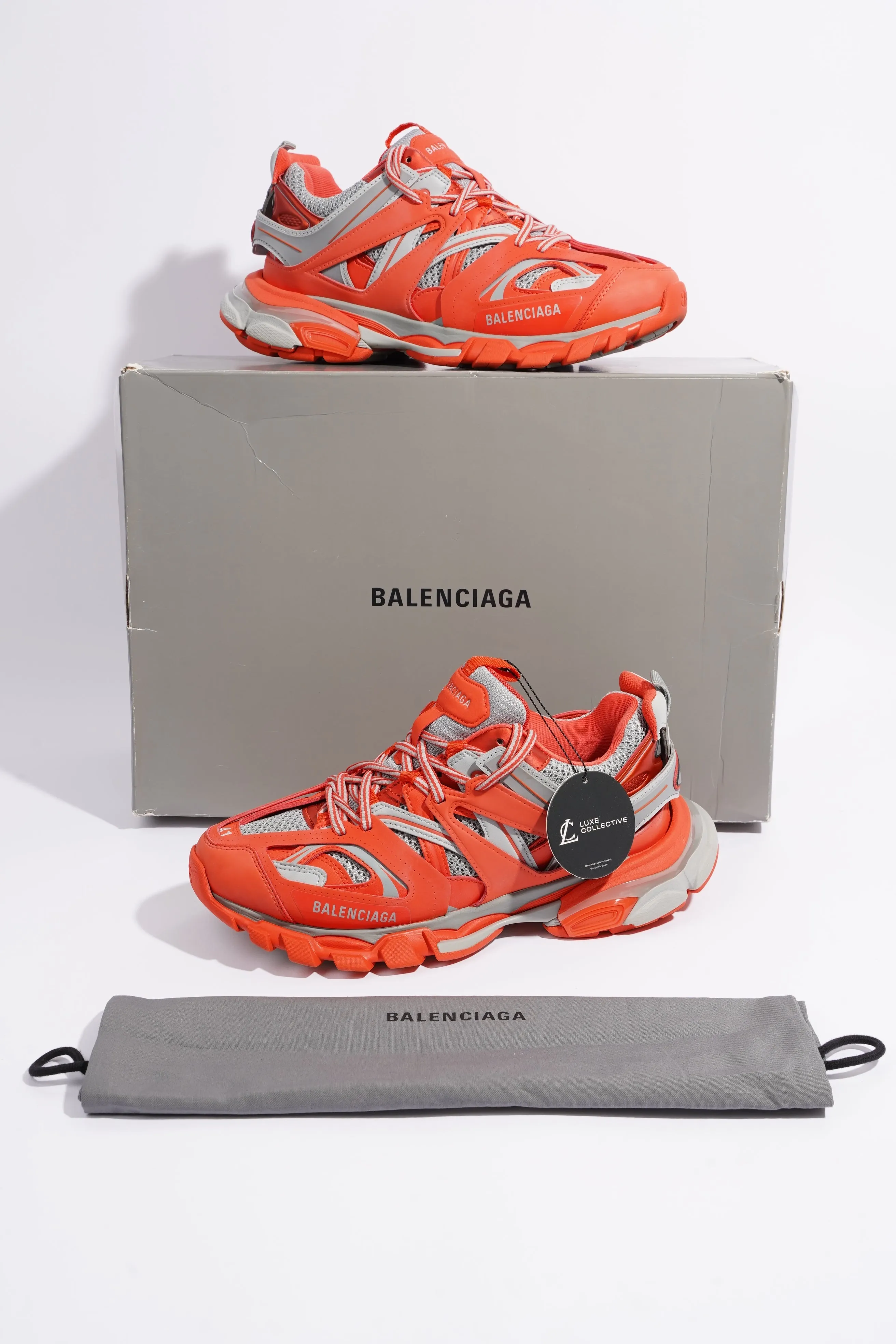 Balenciaga Womens Track Orange / Slate Grey EU 41 / UK 8