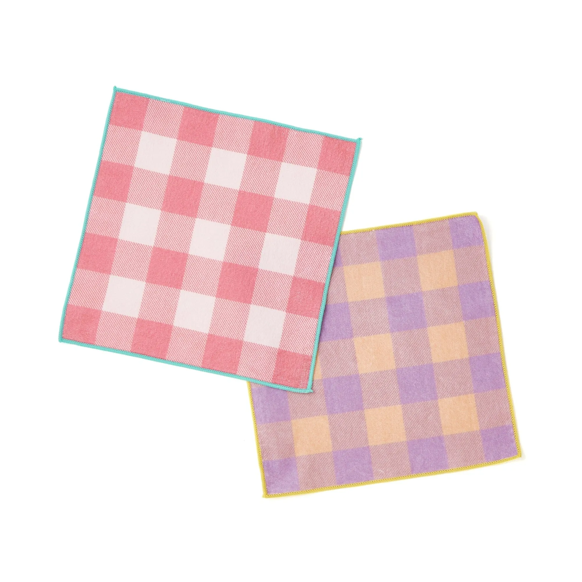 Ballot Antibacterial Deodorant Handkerchief Blockcheck Orange X Purple