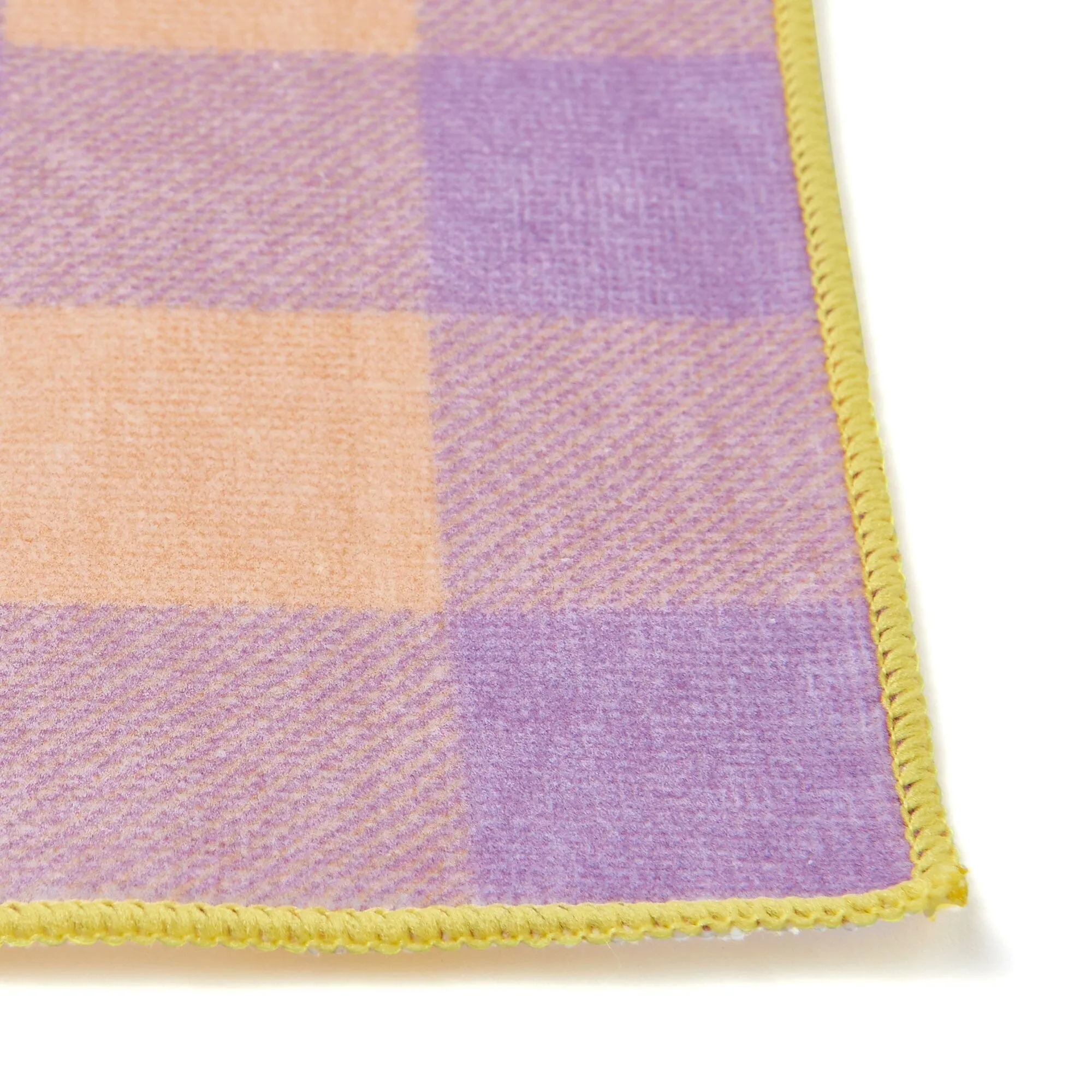 Ballot Antibacterial Deodorant Handkerchief Blockcheck Orange X Purple