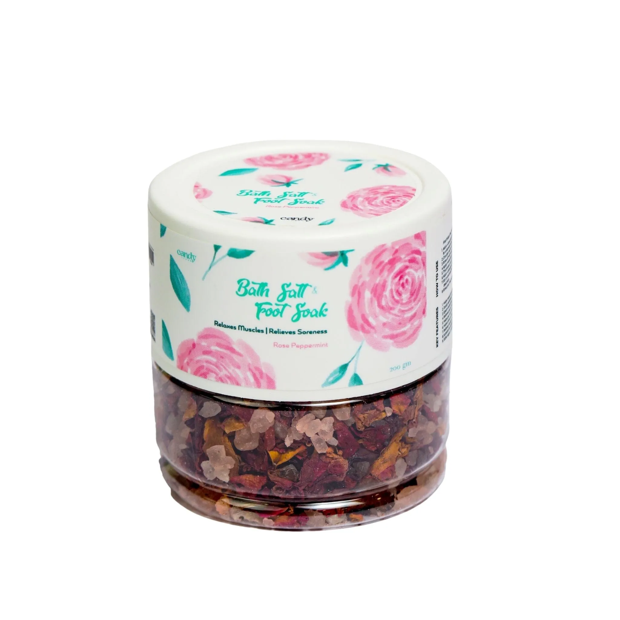 Bath Salt and Foot Soak - Rose Peppermint (200 gm)