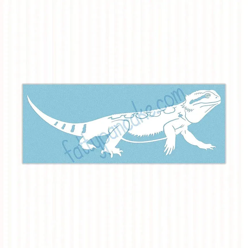 Bearded Dragon Decal, Waterproof Vinyl Decal, Cute Reptile Gift