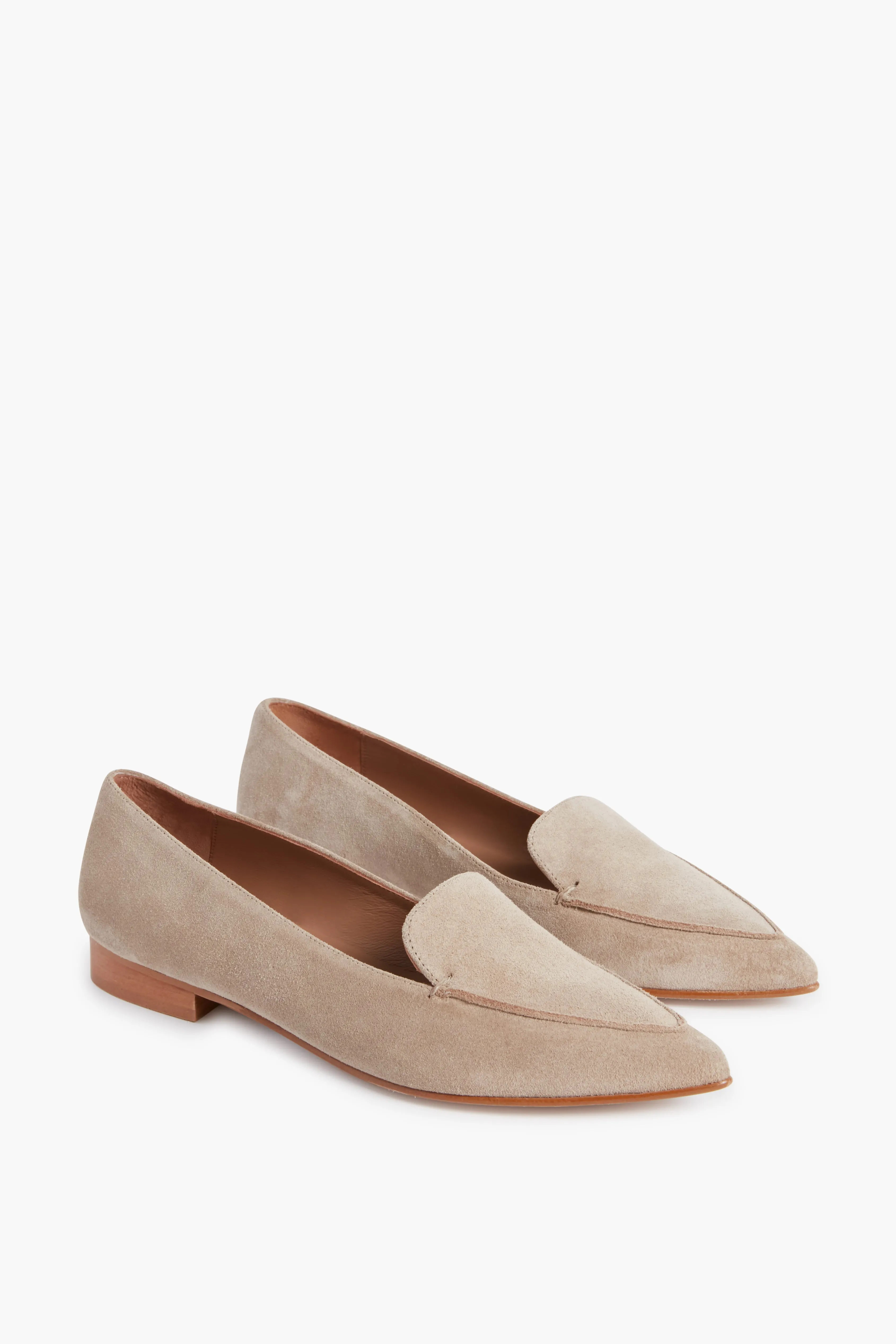 Beige Suede Alex Flats