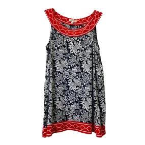 Blue & Red & White Top Sleeveless By Max Studio, Size: M