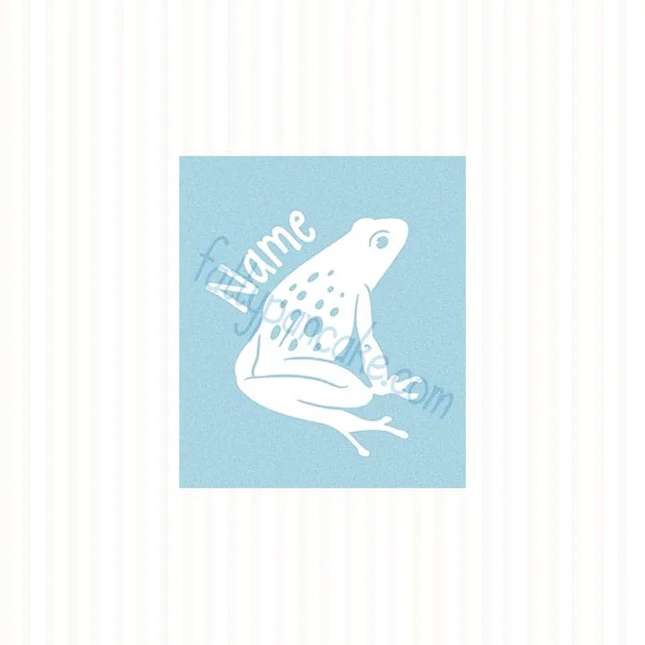 Blue Poison Dart Frog Decal, Waterproof Vinyl Decal, Cute Amphibian Gift
