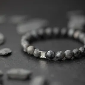 Bracelet with 8mm Larvikite stone