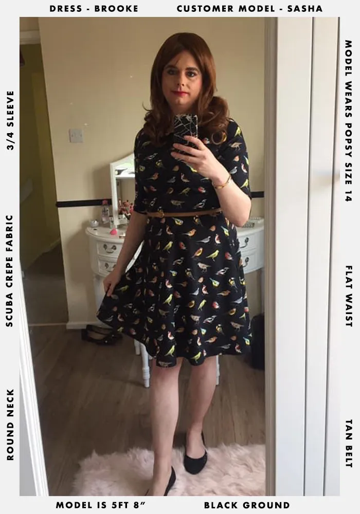 Brooke Bird Print Dress