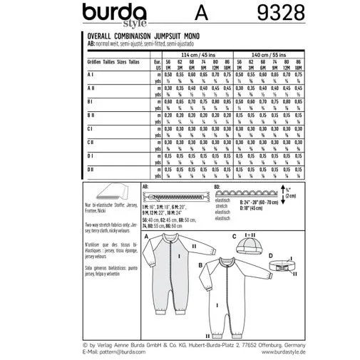 Burda Babies Romper/Jumpsuit 9328