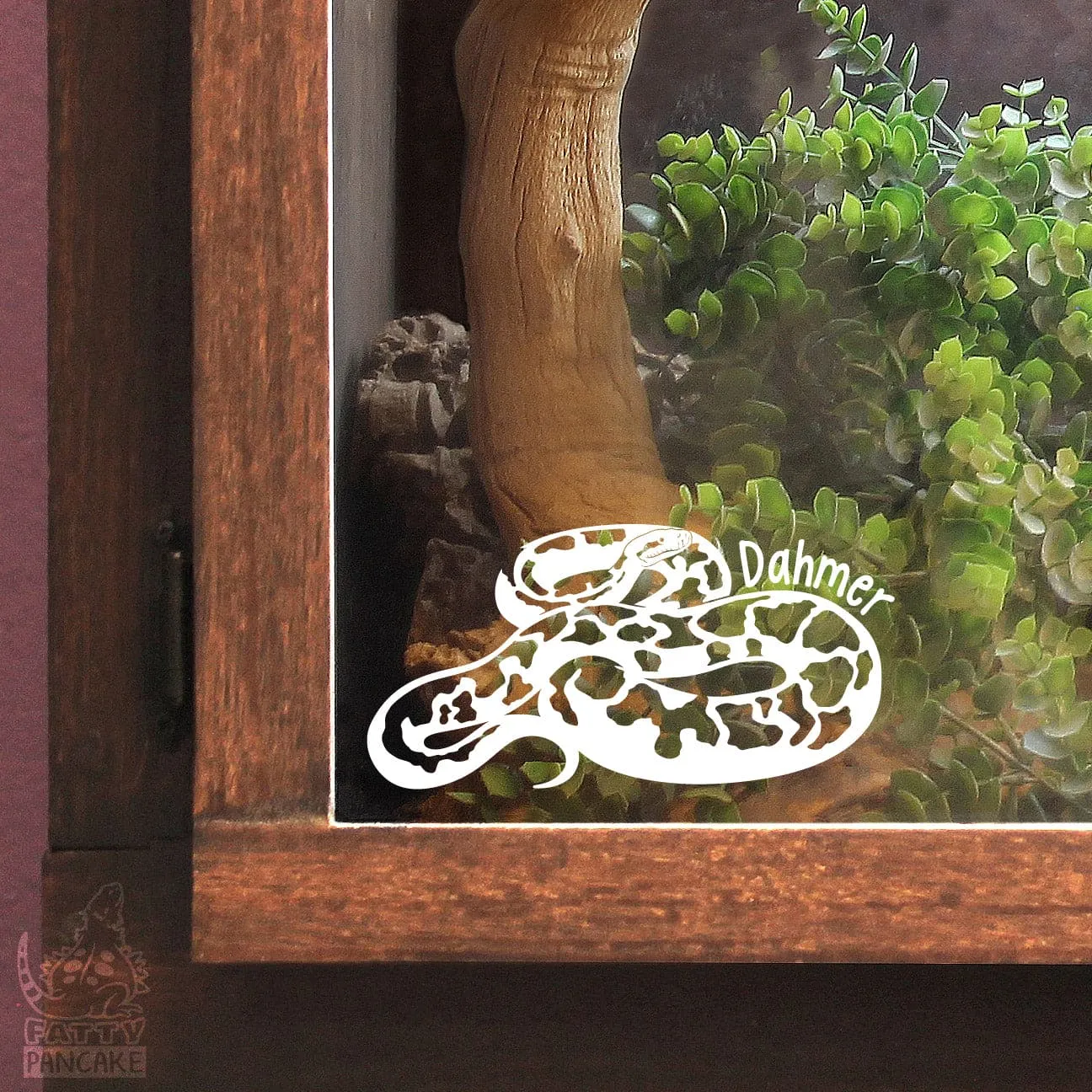 Burmese Python Decal, Waterproof Vinyl Decal, Cute Snake Reptile Gift