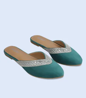 BW10052-TEAL-Women Mule