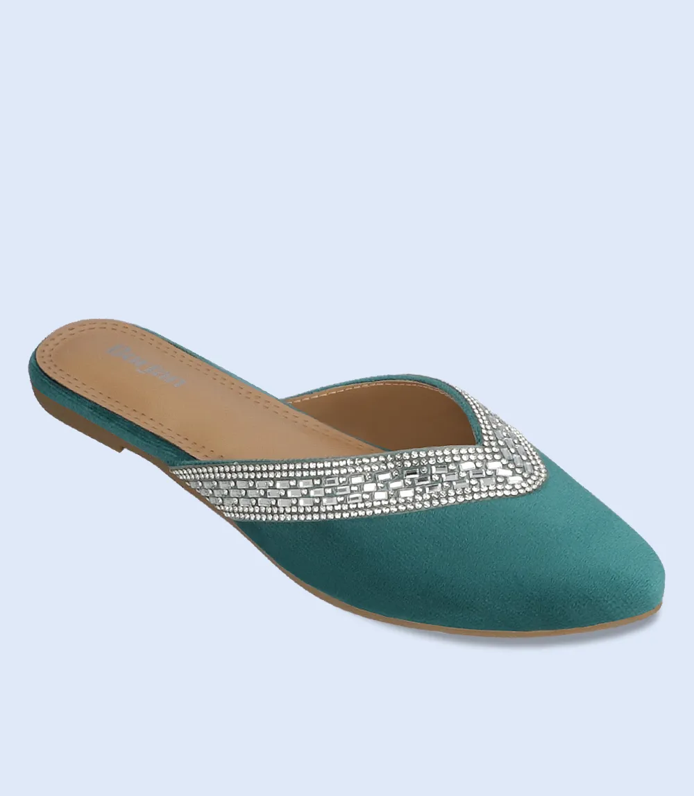 BW10052-TEAL-Women Mule