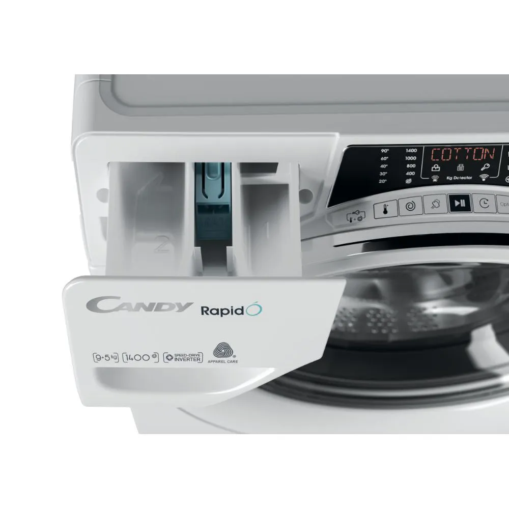 Candy 9KG/5KG 1400 Spin Freestanding Washer Dryer - White | ROW4956DWMCE-80