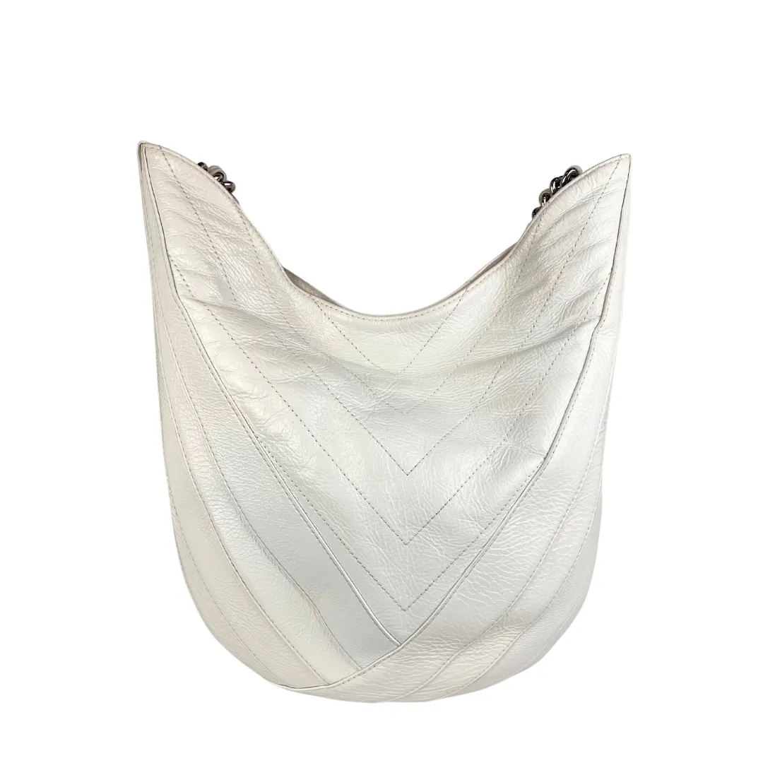 Chanel White Droplet Hobo