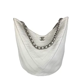 Chanel White Droplet Hobo