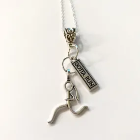 Charm necklace/ Girls who gotta run!