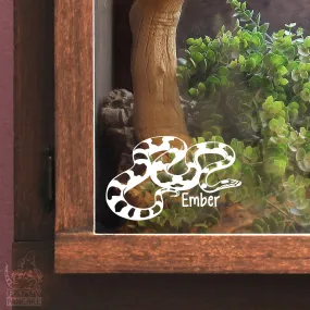 Corn Snake Decal, Waterproof Vinyl Decal, Cute Snake Reptile Gift