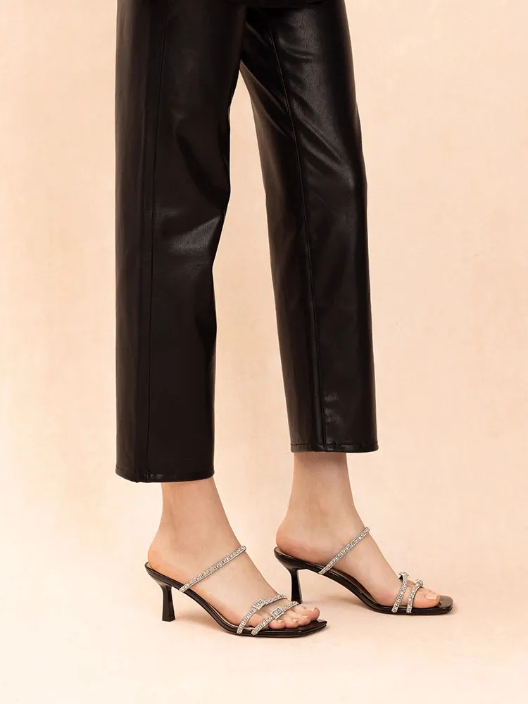 Daira Embellished Buckle Strappy Heels