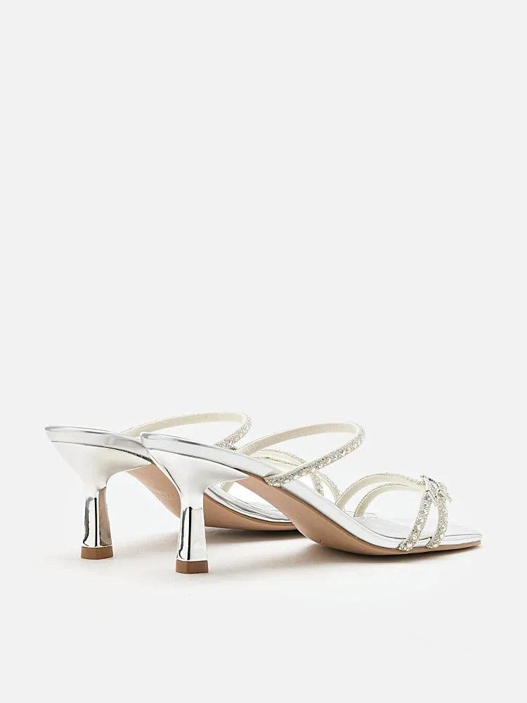 Daira Embellished Buckle Strappy Heels