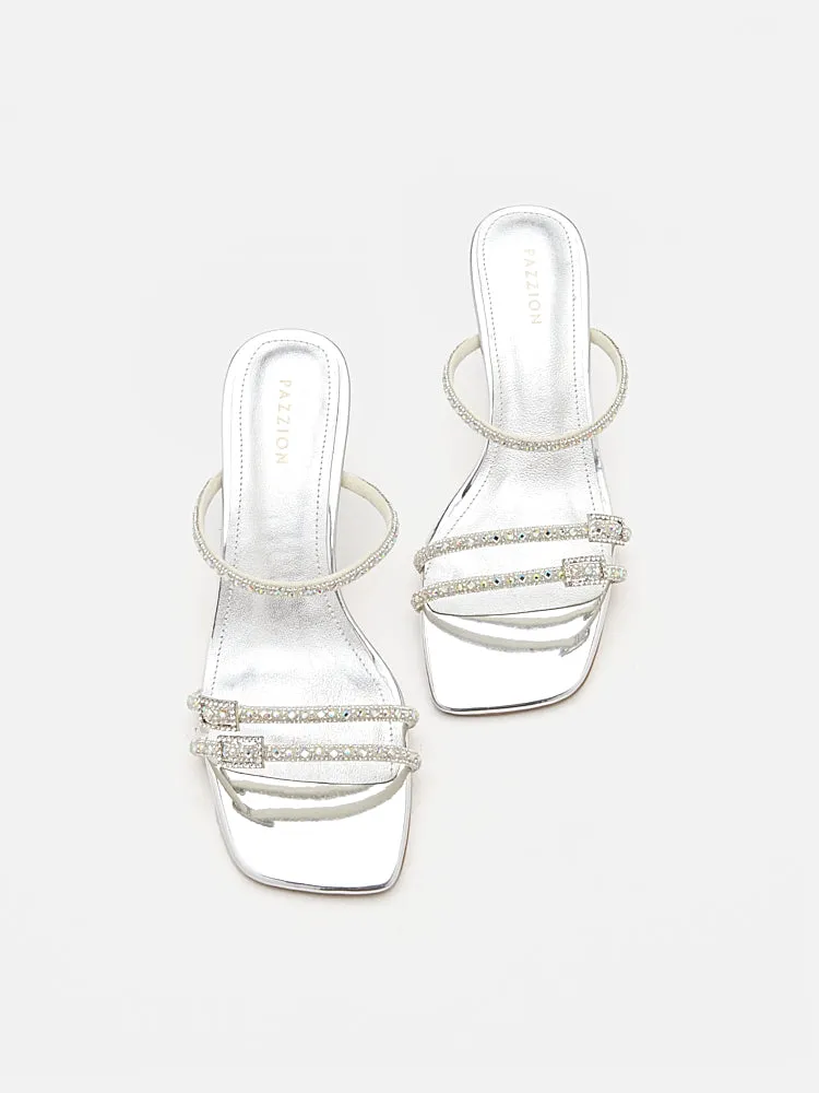 Daira Embellished Buckle Strappy Heels