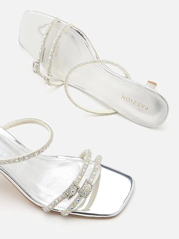 Daira Embellished Buckle Strappy Heels