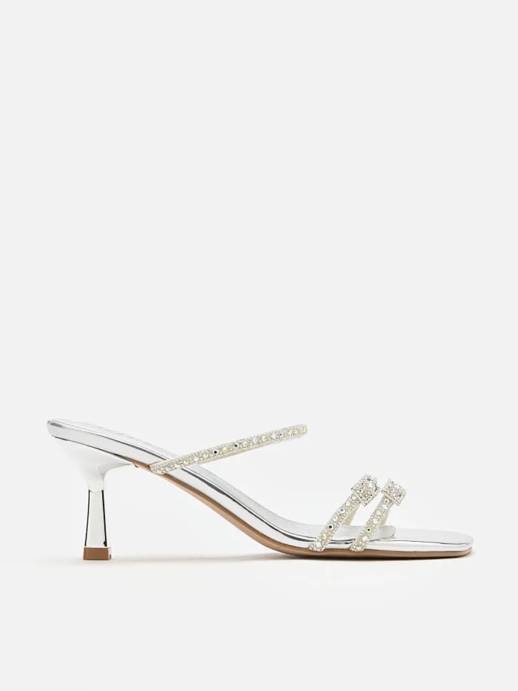 Daira Embellished Buckle Strappy Heels