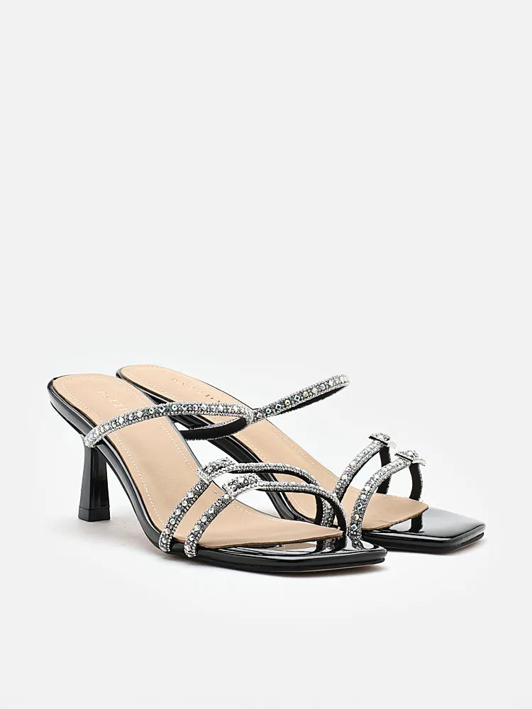Daira Embellished Buckle Strappy Heels