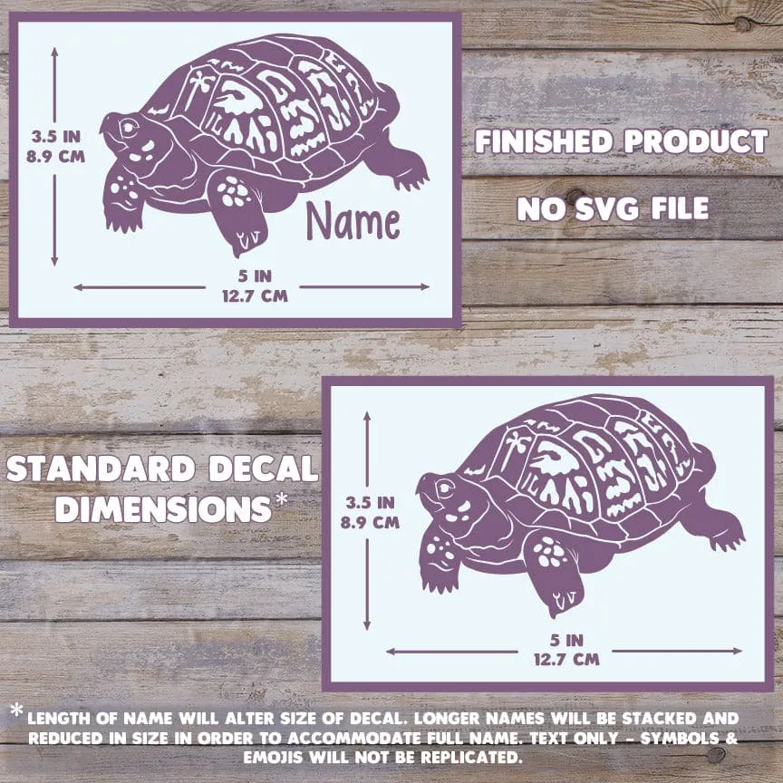 Eastern Box Turtle Decal, Waterproof Vinyl Decal, Cute Reptile Gift