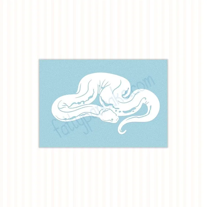 Elephant Trunk Snake Decal, Waterproof Vinyl Decal, Cute Snake Reptile Gift