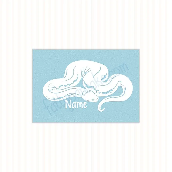 Elephant Trunk Snake Decal, Waterproof Vinyl Decal, Cute Snake Reptile Gift