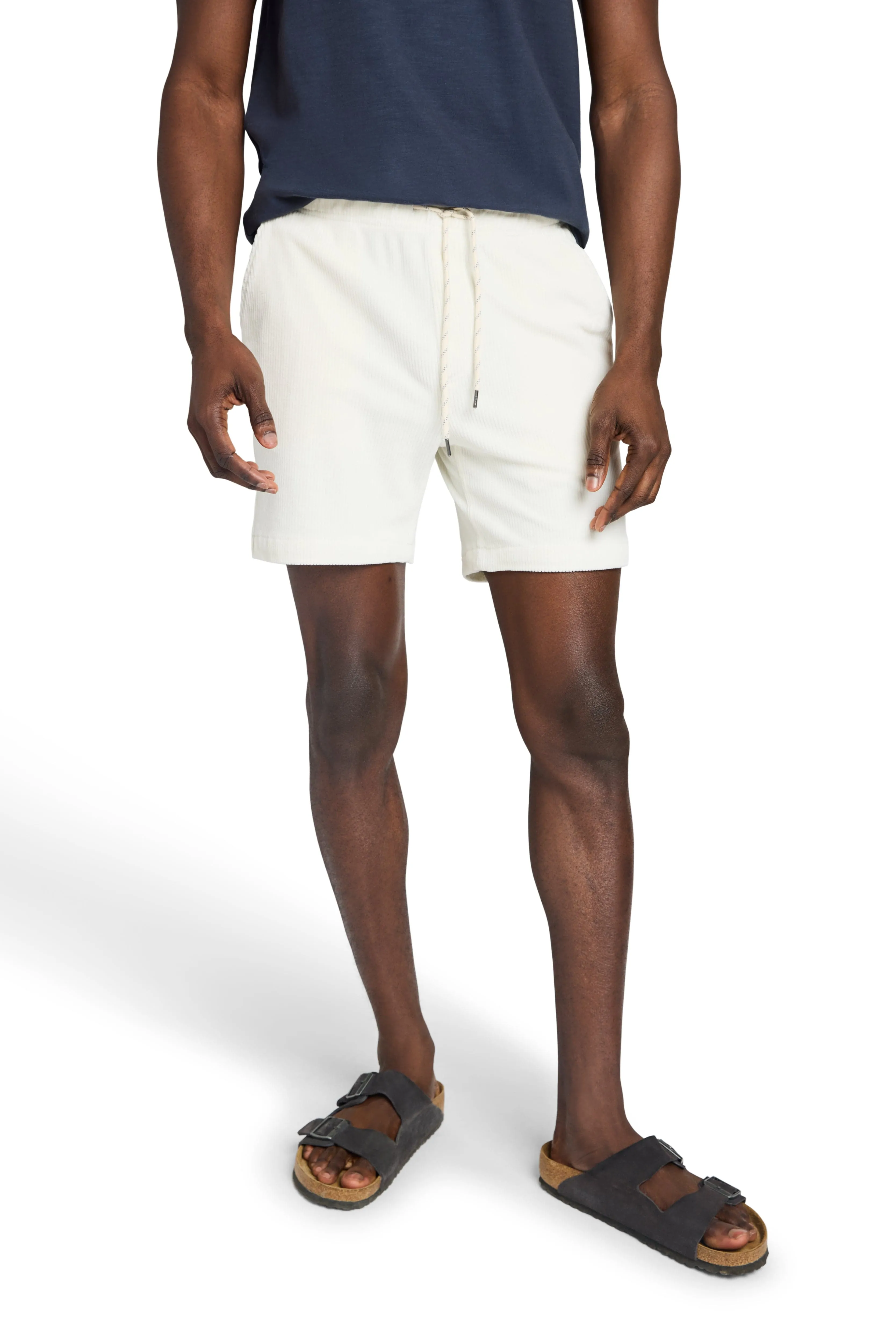 Essential Italian Knit Cord Short 6" - Stone