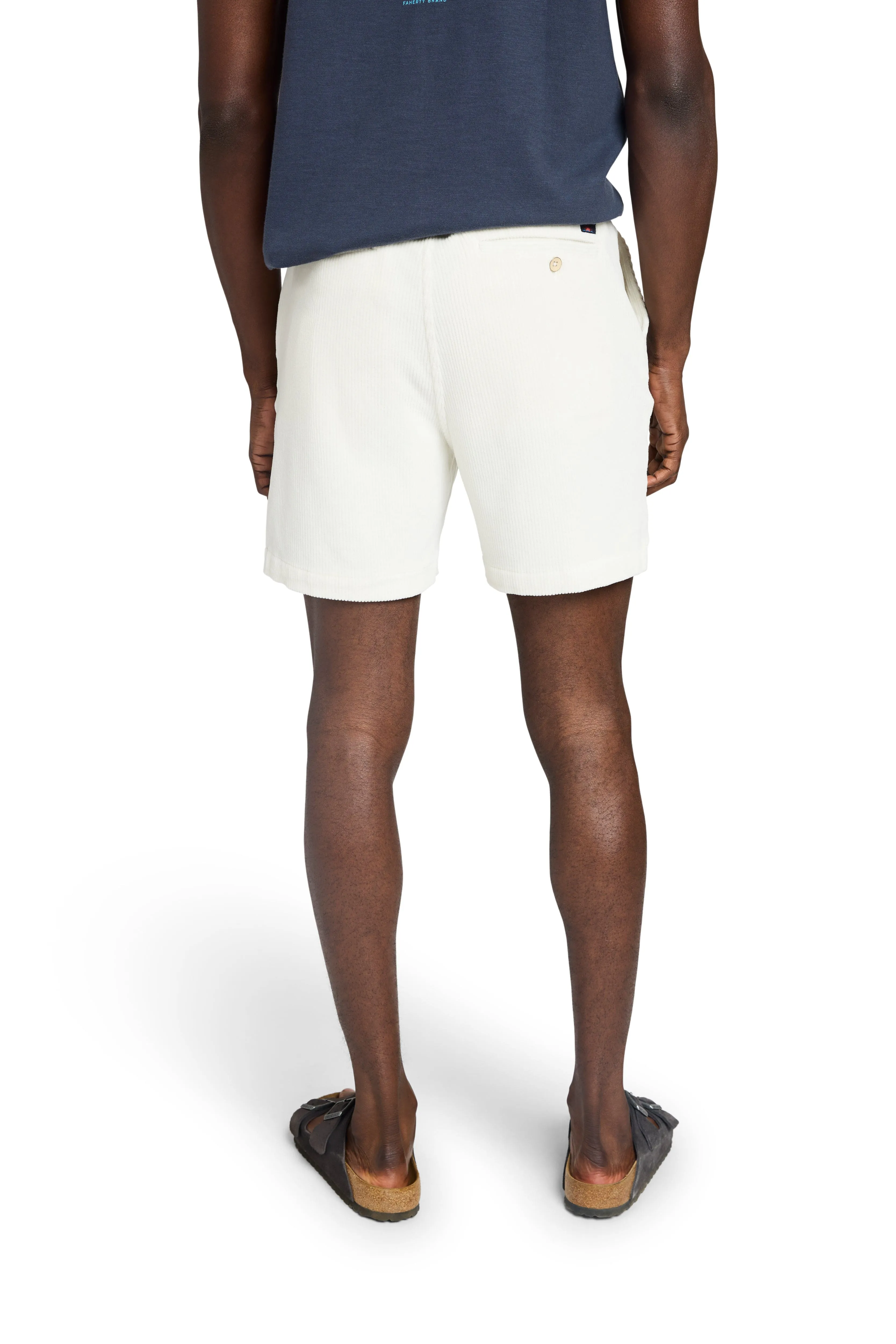 Essential Italian Knit Cord Short 6" - Stone