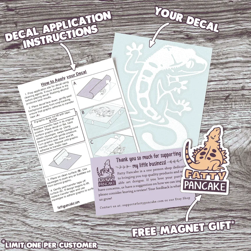 False Chameleon Decal, Waterproof Vinyl Decal, Cute Reptile Gift