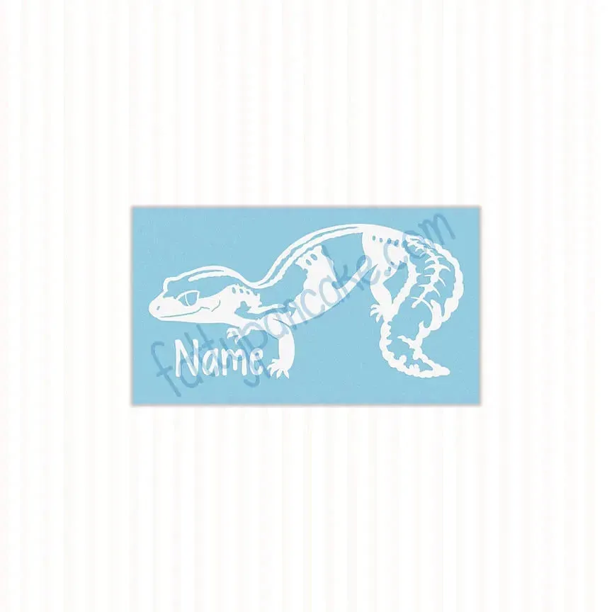Fat Tail Gecko Decal, Waterproof Vinyl Decal, Cute Reptile Gift