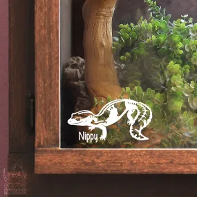 Fat Tail Gecko Decal, Waterproof Vinyl Decal, Cute Reptile Gift