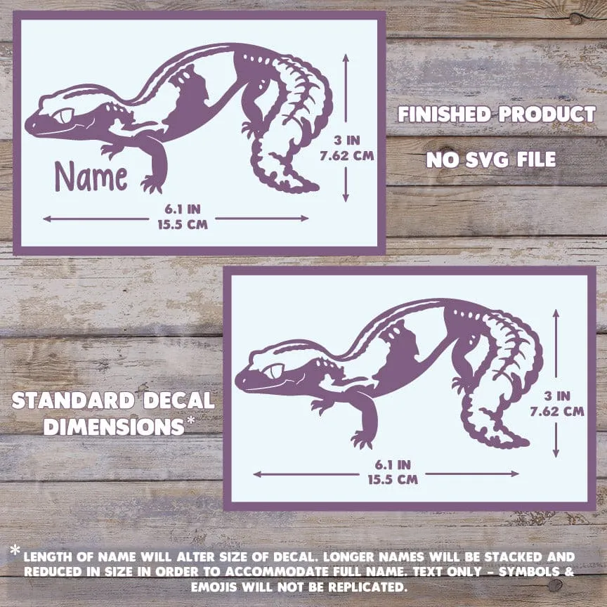 Fat Tail Gecko Decal, Waterproof Vinyl Decal, Cute Reptile Gift