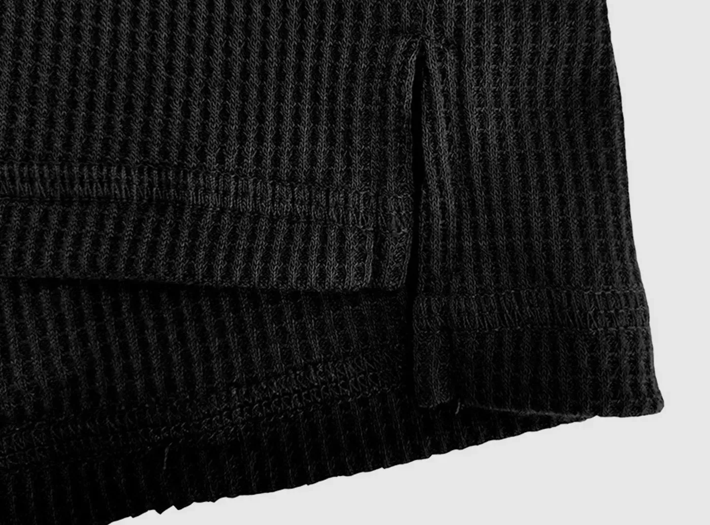 FitVille Men's Waffle-Knit Long-Sleeve Outdoor Crewneck