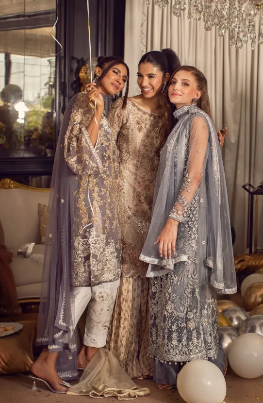 Front Open Shirt Paired with a Dupatta and Azar Pants
