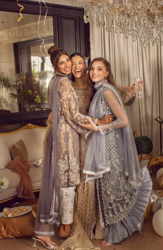 Front Open Shirt Paired with a Dupatta and Azar Pants