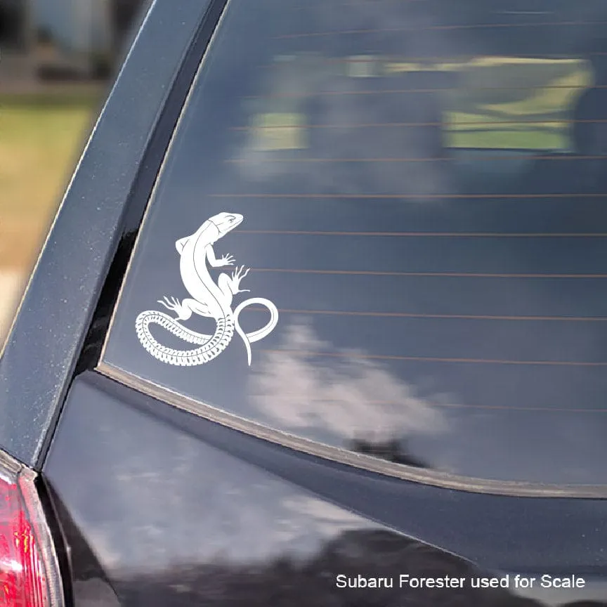 Green Keeled-Bellied Lizard Vinyl Decal, Cute Customizable Reptile Gift