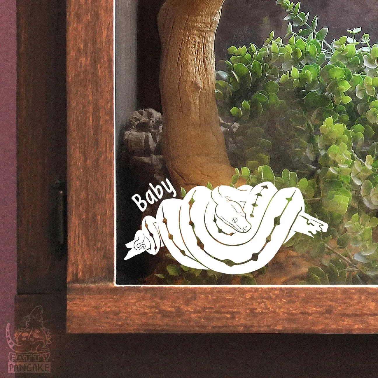 Green Tree Python Decal, Waterproof Vinyl Decal, Cute Snake Reptile Gift